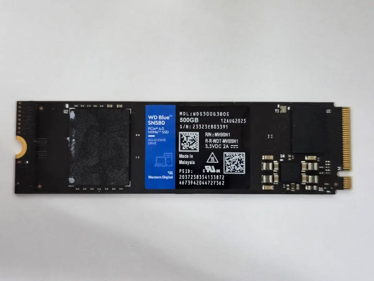 WD Blue SN580 500GB NVMe SSD PCle 4.0 | 브랜드 중고거래 플랫폼